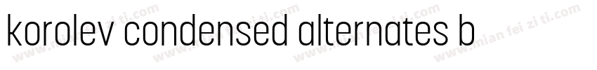 korolev condensed alternates bold字体转换